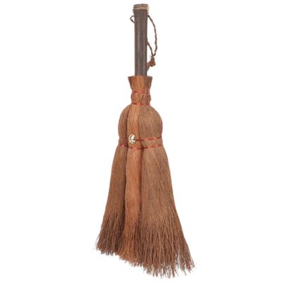 Zerodeko Desk Dust Brush Palm Fiber Broom Small Cleaning Broom Bristle Whisk Manual for Home Office