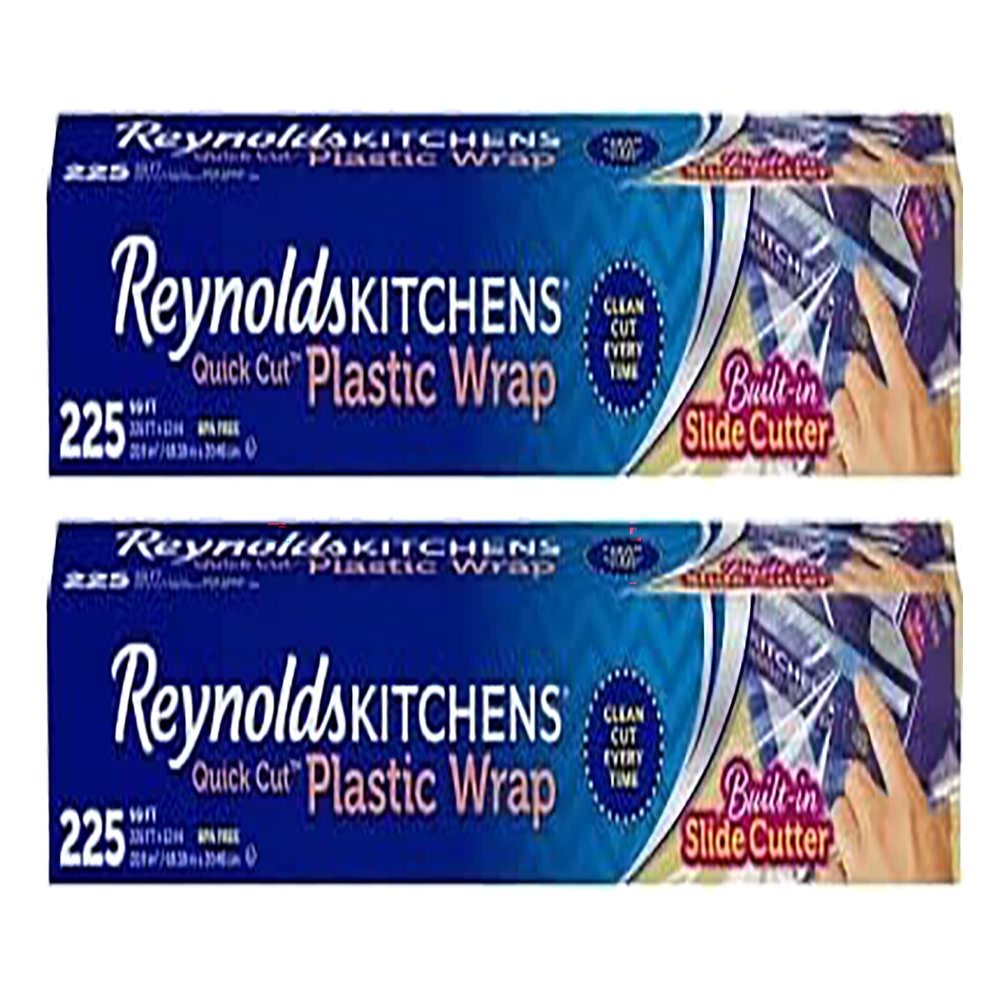 Reynolds Plastic Wrap, 225 Sq Ft (Pack of 2)