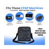 40Winkz USA CPAP Travel Bag, CPAP carry bag for various CPAPs compatible with, Airsense 10, Airsense 11, Dreamstation & more. Attaches to luggage & travel compliant (Leopard Print) view 2