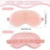 4 Pieces Plush Eye Mask Silk Furry Sleep Masks Comfortable Blindfold Eye Cover Colorful Satin Night Eyeshade Cover for Women Men Sleep Travel Nap Sleeping (Elegant Colors, Solid) view 2