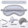 4 Pieces Plush Eye Mask Silk Furry Sleep Masks Comfortable Blindfold Eye Cover Colorful Satin Night Eyeshade Cover for Women Men Sleep Travel Nap Sleeping (Elegant Colors, Solid) view 4