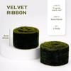 FAKILO 2 Inch Green Velvet Ribbon with Frayed Fringe for Gift Wrapping, Gorgeous Silk Velvet Ribbon for Photography, Flower Bouquet, Wedding Decor, 4 Yards view 2