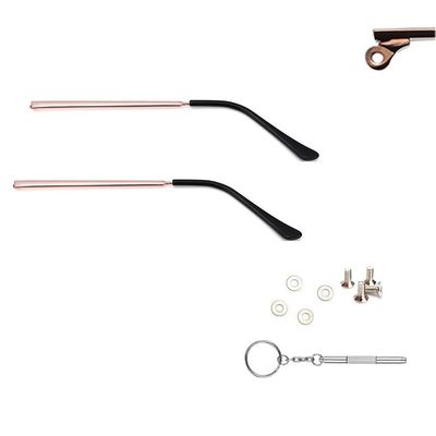 1 Pair Metal Plastic Glasses Replacement Temple Eyeglasses Arms Legs Screws Washers and 3-in-1 Screwdriver