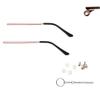 1 Pair Metal Plastic Glasses Replacement Temple Eyeglasses Arms Legs Screws Washers and 3-in-1 Screwdriver view 1