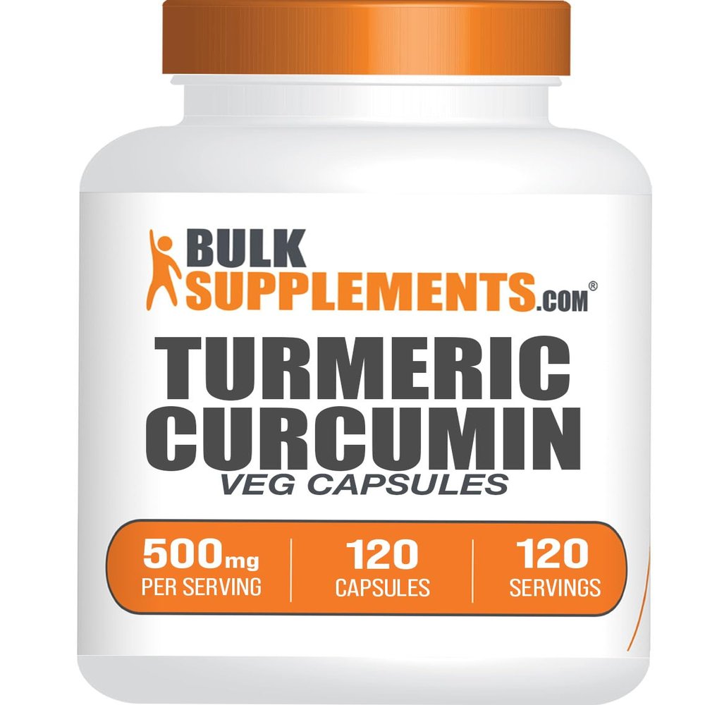 BulkSupplements.com Turmeric 500mg Extract Capsules - Curcumin Supplements, Turmeric Curcumin - Gluten Free,120 Veg Capsules (Pack of 1)