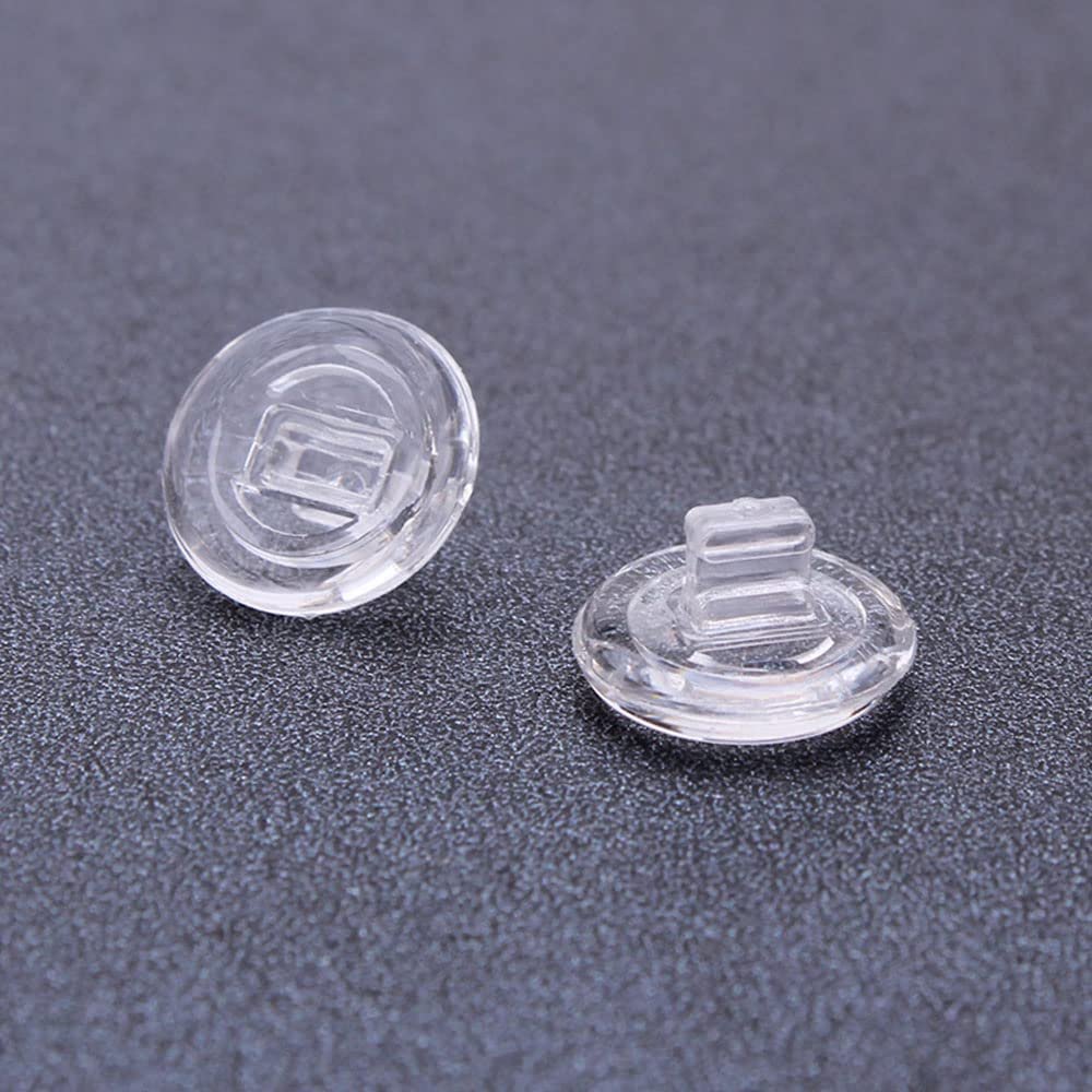 Eyeglasses Nose Pads 9mm 5 Pairs Round Pushin Pieces Push in Soft Silicone Slide in Nosepads for Eye Glasses Sunglasses