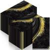 Tinlade Disposable Napkins Paper Hand Towels for Guest, Disposable Bathroom Paper Hand Towel Dinner Napkin for Birthday Bridal Shower Tea Party Supplies Table Decor(200 Pcs,Black Marble) view 1