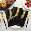 Tinlade Disposable Napkins Paper Hand Towels for Guest, Disposable Bathroom Paper Hand Towel Dinner Napkin for Birthday Bridal Shower Tea Party Supplies Table Decor(200 Pcs,Black Marble) view 2