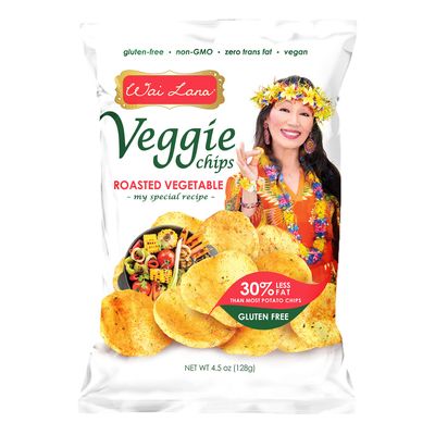 Wai Lana Veggie Chips - Gluten Free, Non-GMO, Vegan, Zero Trans Fats (Roasted Vegetable, 4.5 Ounce (Pack of 12))