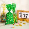 Roowest 300 Pcs St Patrick's Day Cellophane Bags Lucky Shamrock Treat 11 x 5 Inches Goodie Plastic Clover Party Favor Bags with 300 Twist Ties for Irish Day Party Favor view 4