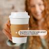 JOLLY PARTY [50 Pack] 12 oz Paper Coffee Cups, Disposable Paper Coffee Cup with Lids, Sleeves, and Stirrers, Hot/Cold Beverage Drinking Cup for Water, Juice or Tea, Suitable for Home, Shops and Cafes view 3