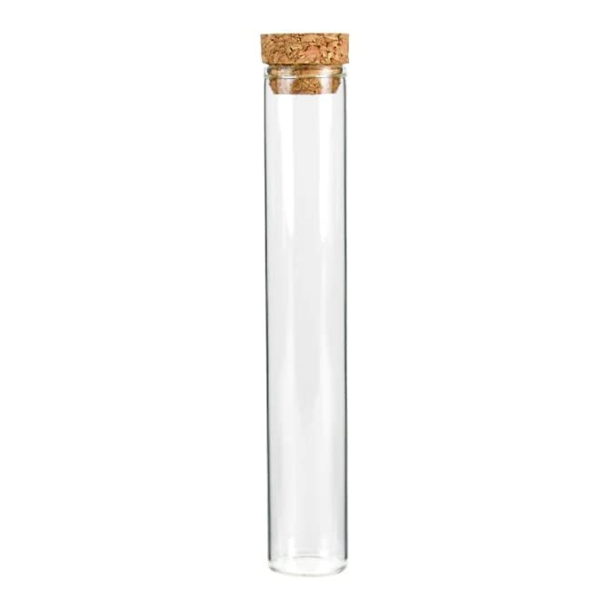 K-LUV INC. 130MM GLASS PRE-ROLL TUBE W/CORK TOP - 400 COUNT