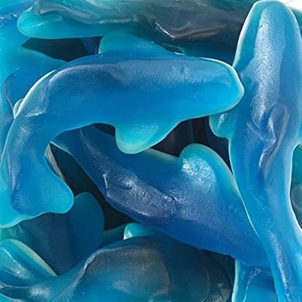 American Best Food Jumbo Blue Gummy Sharks (1LB)