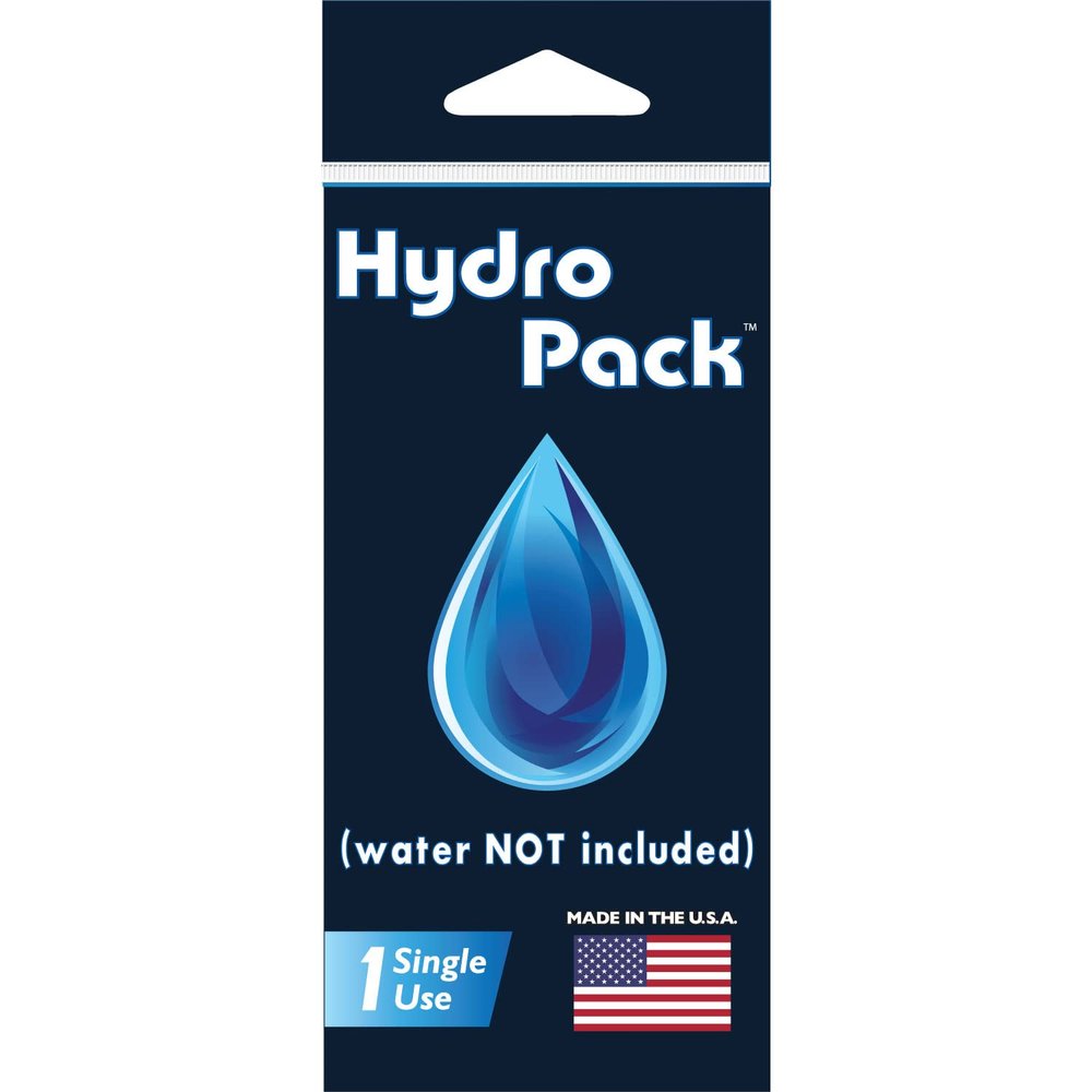 Potty Pack Hydro Pack Single Use Portable Electrolyte Replacement Kit with Electrolyte Powder, Electrolyte Pills, Compressed Towel, Lip Balm and Aspirin Pills - 20 Units