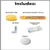 Potty Pack Hydro Pack Single Use Portable Electrolyte Replacement Kit with Electrolyte Powder, Electrolyte Pills, Compressed Towel, Lip Balm and Aspirin Pills - 20 Units view 3