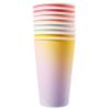 C.R. Gibson TWCS-25329 Kailo Chic Disposable Paper Cups with Straws for Parties, 16. fl. Oz, Ombre, 8pcs view 3