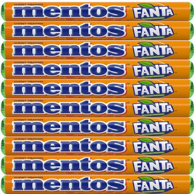Mentos Fanta Orange Flavored Candy 10 x 37.5g