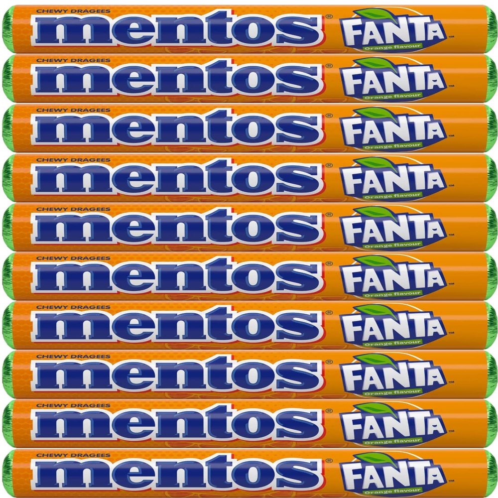 Mentos Fanta Orange Flavored Candy 10 x 37.5g