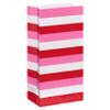 American Greetings 10.5" Valentines Day Goodie Bags, Hearts and Stripes (16-Count) view 2