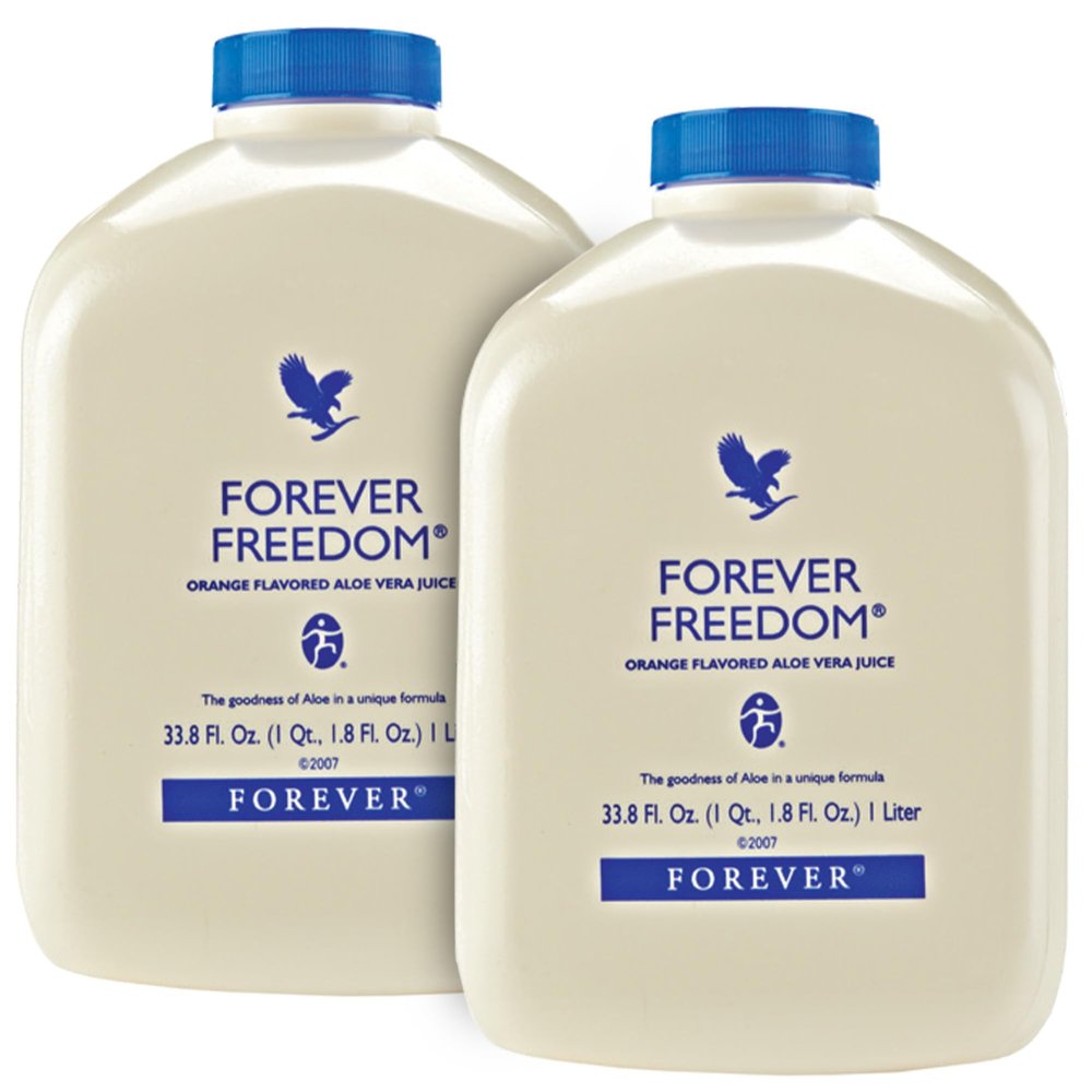 Forever Living - Forever Freedom - Joint Support with Aloe Vera, Glucosamine and Chondroitin - Orange Flavor - Gluten-Free - 33.8 fl oz (2-Pack)