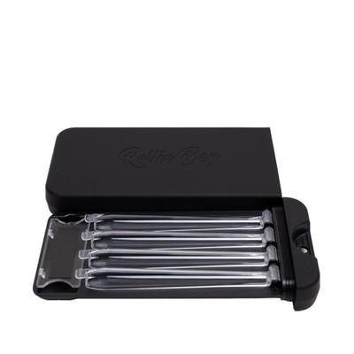 Rollie Boy Waterproof Travel Holder | Holds 4 King Cones | Holds mini Lighter or Matches | Smell Resistant | Discreet (Jet Black)