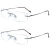 YEIN Blue Light Blocking Glasses, Anti Eyestrain, TV Glasses for Women Men(Brown + brown,+4.00) view 1