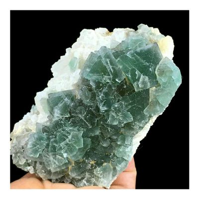 WGPHD Health & Household Natural Green Modified Fluorite and White Quartz Crystal Mineral Samples (Size : 500-550g)