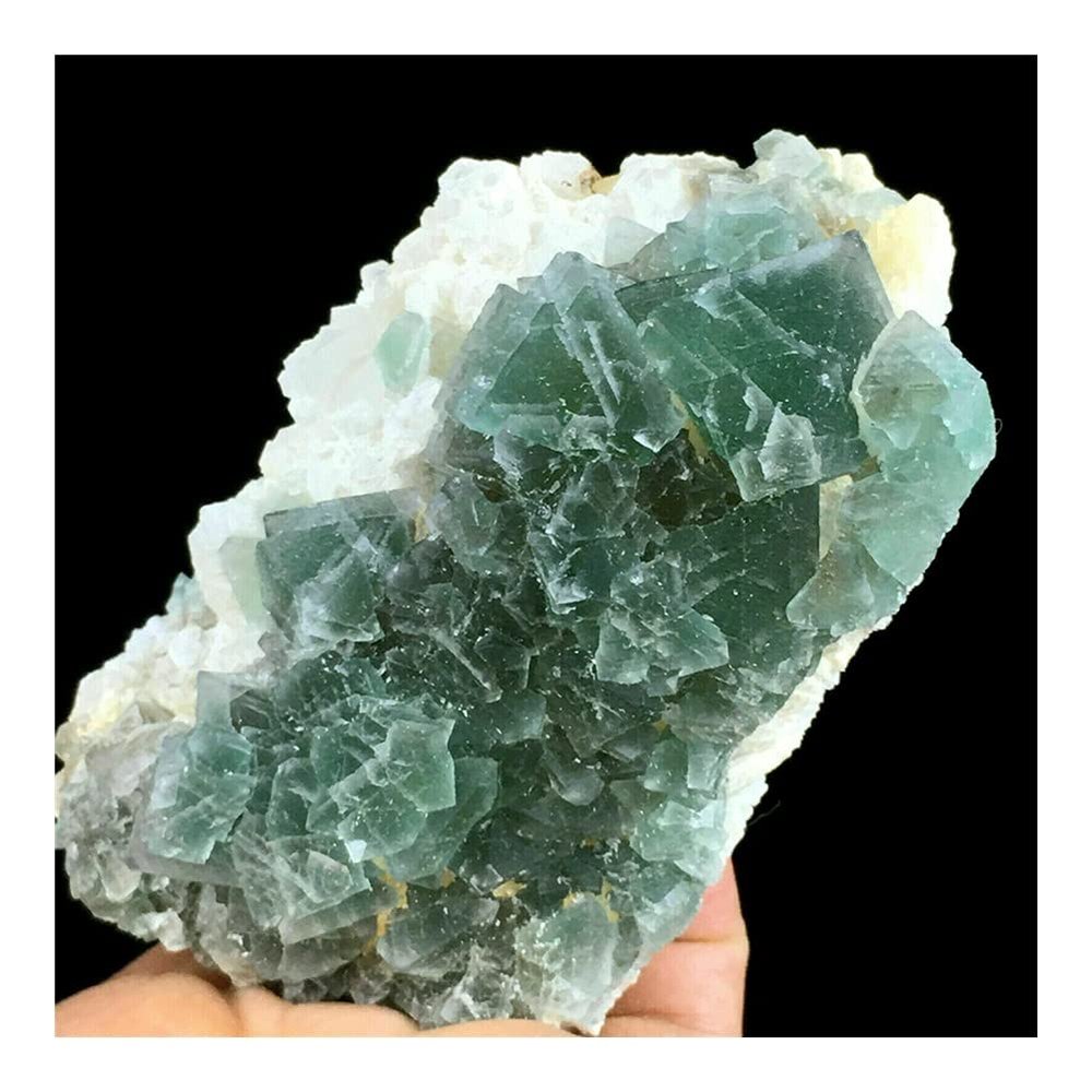 WGPHD Health & Household Natural Green Modified Fluorite and White Quartz Crystal Mineral Samples (Size : 500-550g)