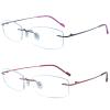YEIN Blue Light Blocking Glasses, Anti Eyestrain, TV Glasses for Women Men(Purple + Red,+2.00) view 1
