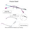 YEIN Blue Light Blocking Glasses, Anti Eyestrain, TV Glasses for Women Men(Purple + Red,+2.00) view 2