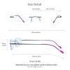 YEIN Blue Light Blocking Glasses, Anti Eyestrain, TV Glasses for Women Men(Purple + Red,+2.00) view 4