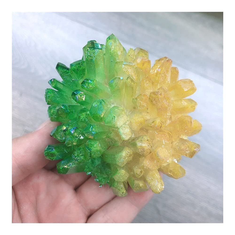 WGPHD Health & Household Aura Natural Crystals Quartz Cluster Freeform Energy Reiki Stones Room Home Office Aquarium Decoration Accessories Gemstone (Size : 400-450g)