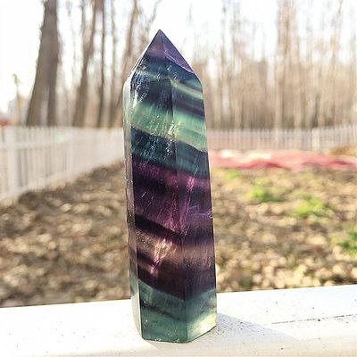 WGPHD Health & Household Fluorite Wand Point Natural Stones Quartz Minerals Crystals Healing Gemstones Feng Shui Home Decoration (Color : 50-80mm, Size : 2pcs)