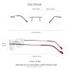 YEIN Blue Light Blocking Glasses, Anti Eyestrain, TV Glasses for Women Men(Black + Red,+2.50) view 4
