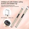 [2 Pack] REIDEA Electronic Candle Lighter Arc Windproof Flameless USB Rechargeable Lighter with Safe Button for Home Kitchen (S4, Champagne Gold) view 3