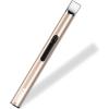 [2 Pack] REIDEA Electronic Candle Lighter Arc Windproof Flameless USB Rechargeable Lighter with Safe Button for Home Kitchen (S4, Champagne Gold) view 4