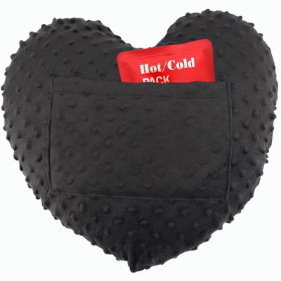 Heal n Hope Heart Surgery Pillow for Open Heart Surgery After Bypass Coughing with Pocket Comfort Cushion Recovery Gifts Women Men Patients Minky Dot Black