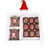 Ghasitaram Gifts Jaiccha Christmas Gifts White Christmas Hamper Box Medium with Hazelnut Balls and 2 jars of Caramel Almond and Chocolated Coated Crispies view 3
