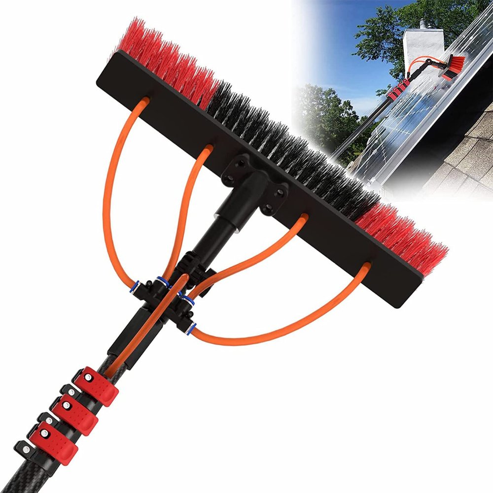 SHENUZ Water Fed Pole Kit, Window Cleaning Kit, Window Cleaning Pole,Tall Window Glass Cleaning Photovoltaic and Solar Panels,19FT/6M