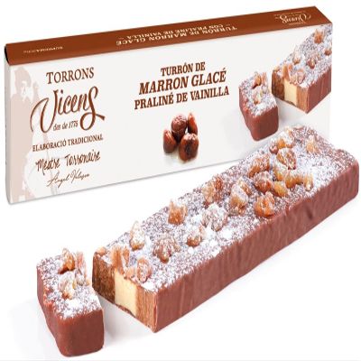 Vicens Agramunt's Torrons - Natura Collection - Marron Glac Nougat with Vanilla Praline - 10.58oz/ 300gr