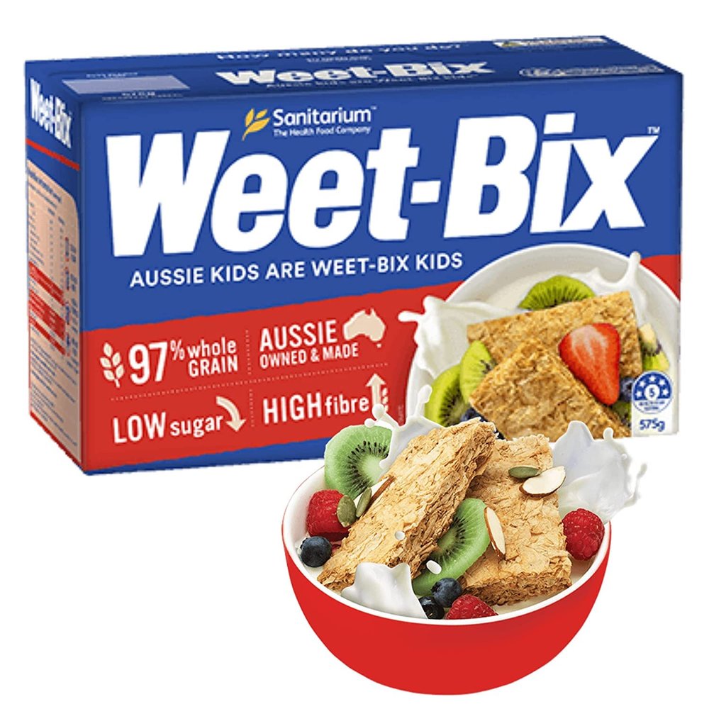Weet-Bix Organic 97% Whole Grain Cereal (Pack of 2 x 575g) Non-GMO Project Verified, Heart Healthy, Kosher, Vegan