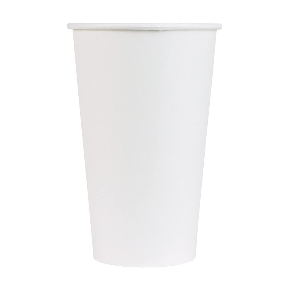 UNIQ 1000-Count 16 oz White Paper Coffee Cups | Disposable Hot Drink Cups for Coffee, Tea, and More | Hot Cup Factory