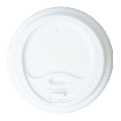 UNIQ White Bulk Disposable Plastic Drink Lids with Flip Top - [1,000 Count] Fits Most 8, 10, 12, 16, 20, 20 oz Paper Drink Cups | 90mm Top Rim Diameter [Cups Sold Separately] - Hot Cup Factory