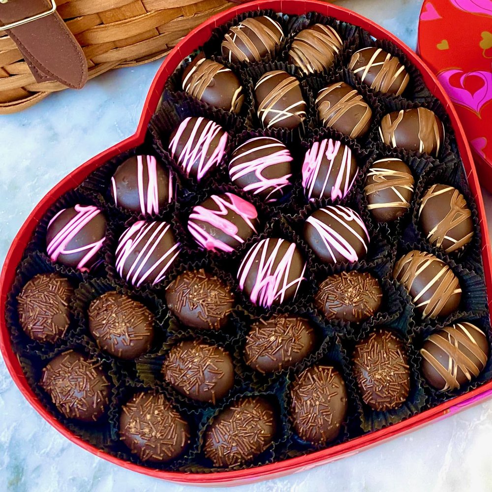 MalibuGift Dark Chocolate Soft Center Cream Candies for Valentines Day
