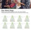 100 Drawstring Sheer Mesh Bags, Star Pattern 4.5 X 3.3 Inch Satin String Mesh Bags (Light Green) view 2