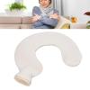 1L Rubber Hot and Cold Water Bottle U Shaped Hot Water Bag with Soft Cover Soft Water Neck Shoulder Hot Water Bottle (Beige Pure Color) view 2