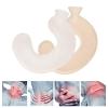 1L Rubber Hot and Cold Water Bottle U Shaped Hot Water Bag with Soft Cover Soft Water Neck Shoulder Hot Water Bottle (Beige Pure Color) view 3