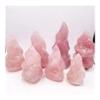 WGPHD Health & Household Natural Crystals Rose Quartz Flame Tower Point Energy Reiki Stones Room Home Office Aquarium Decoration Accessories Gemstone (Size : 450-500g) view 2