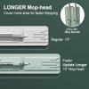 JOYMOOP Mop and Bucket with Wringer Set for Floor Cleaning and Wall Cleaner, Flat Mop and Bucket System Set with 2 Mops and 8 Large Microfiber Pads - Green view 4