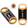 CIGARWONG Cigar Cutter Stainless Steel V-Cut Cigar Cutter Double Cut Blade Sharp Portable view 1